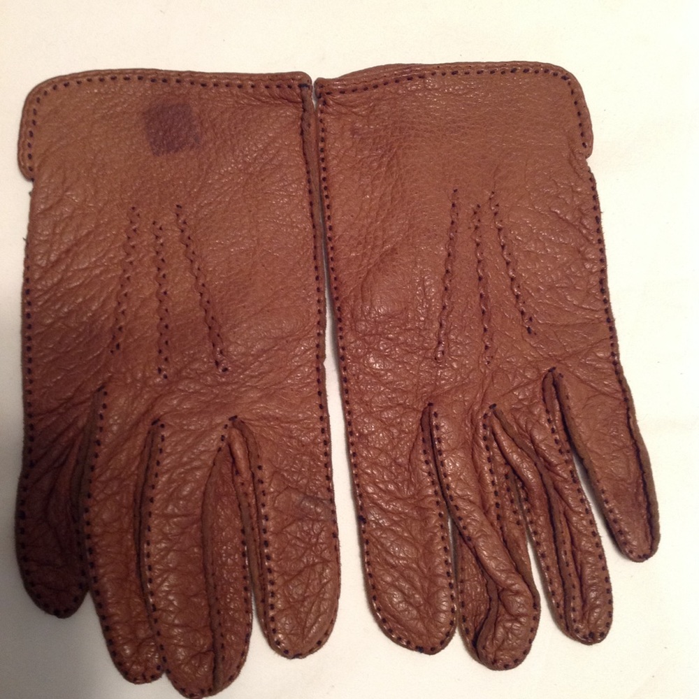 Vintage.Fownes Genuine Pig skin hand sewn gloves